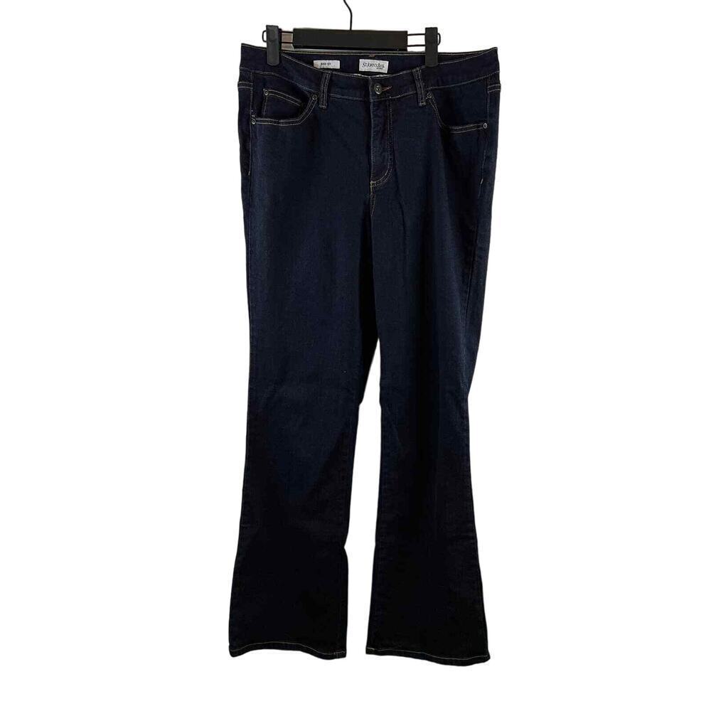 Womens Dark Wash Bootcut Jeans Size 12 St. John Bay